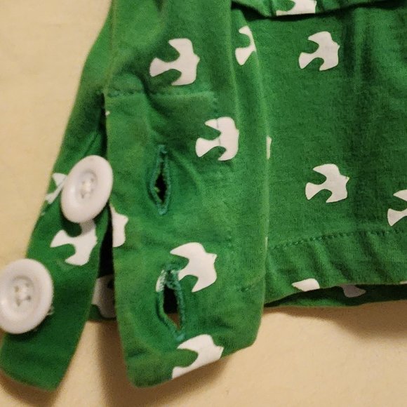 Green printed mini skirt with pockets - Picture 9 of 10